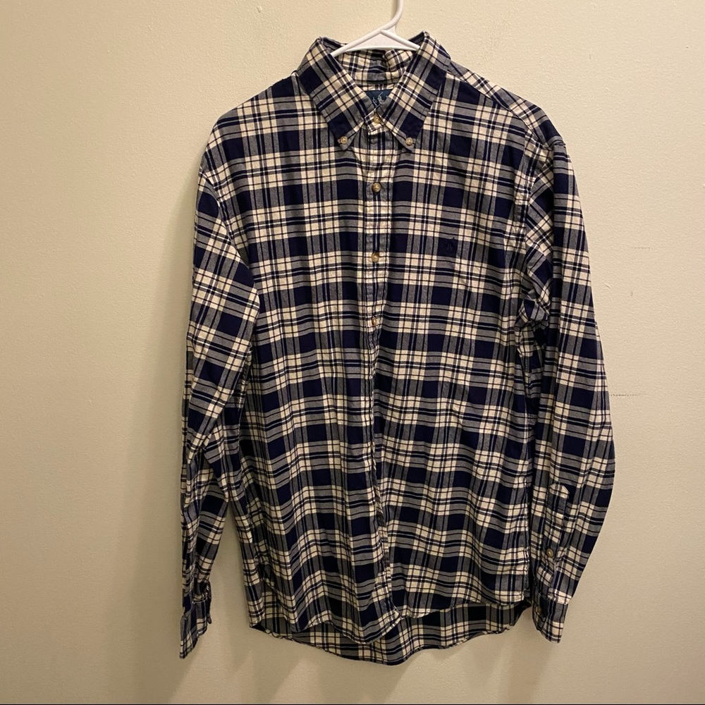 COPY - Polo Ralph Lauren Navy Blue Plaid Shirt La…